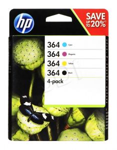 HP Tusz HP364=N9J73AE, Zestaw CMYBk, CB318EE+CB319EE+CB320EE+CB316EE zastąpił SD534EE, zastąpił J3M8