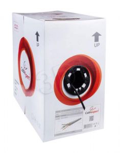 Kabel UTP Gembird ( kat.5e 305m drut czarny AWG24 outdoor 100% miedź suchy )
