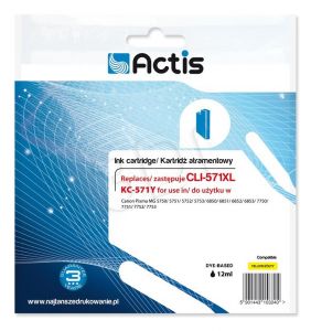 Actis KC-571Y tusz żółty do drukarki Canon (zamiennik Canon CLI-571Y) Standard