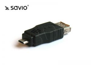 Adapter USB Savio CL-15 USB - micro USB M-F