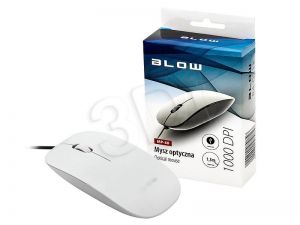 Blow Mysz przewodowa optyczna MP-30 1000dpi biały