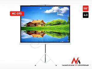 Maclean ekran projekcyjny MC-595 (na stojaku rozwijany ręcznie 200x150cm)