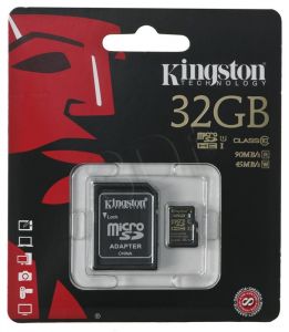 Kingston micro SDHC SDCA10/32GB 32GB Class 10,UHS Class U1 + ADAPTER microSD-SD