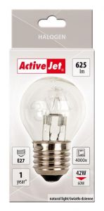 Activejet żarówka halogenowa AJE-H4227G (kulista 625lm 42W E27 światło dzienne)