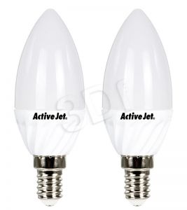 Activejet żarówka LED SMD AJE-DS3014C-C (świeczka 320lm 4W E14 biały zimny) 2 szt.