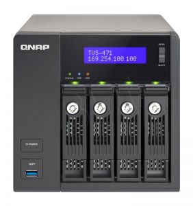 Serwer NAS QNAP TVS-471 (Tower HDD 4szt. Pamięć RAM 4GB Dual-core Intel Core i3-4150 3.5 GHz)