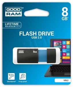 Goodram Flashdrive SL!DE 8GB USB 2.0 czarno-niebieski