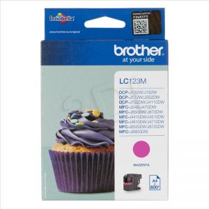 BROTHER Tusz Czerwony LC123M=LC-123M, 600 str.