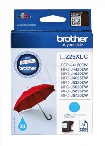 BROTHER Tusz Niebieski LC225XLC=LC-225XLC, 1200 str.