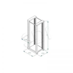 Rama rack Triton RSX-37-XD8 (37U podwójna 19\ 800mm jasno-szary (RAL 7035))