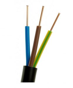 przewód elektryczny ziemny drut yky 0,6/1kv 3x1,5mm2 czarny 1m mercor - możliwość montażu - zadzwoń: