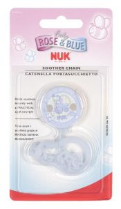 Łańcuszek do smoczka Nuk 750590 Łańcuszek do smoczka Baby Blue
