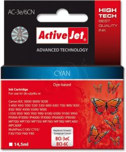 ActiveJet AC-3e/6CN tusz cyan do drukarki Canon (zamiennik Canon BCI-3e/6C) Supreme