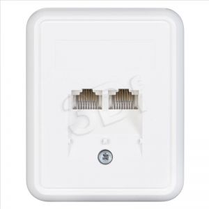 Gniazdo 2xRJ45 kat.5e UTP Telegartner biały