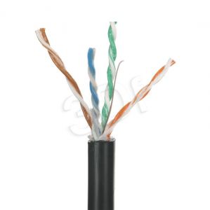 Kabel FTP Alantec KIF5OUTZ305 ( kat.5e PE 305m czarny ŻELOWANY )