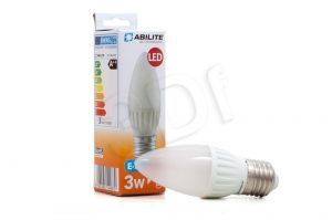 Abilite żarówka LED SMD 5630 (świeczka 245lm 3W E27 ciepła biel)