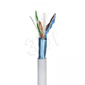 MADEX kabel F/UTP 4PR 23AWG kat.6 PVC 305m szary - 100% miedź
