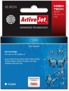 ActiveJet AE-802N tusz cyan do drukarki Epson (zamiennik Epson T0802) Supreme