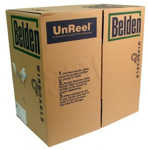 Kabel U/UTP Belden ( kat.5e PVC 305m drut biały AWG 24 )