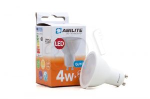 Abilite żarówka LED SMD 2835 (reflektor 240lm 4W GU10 ciepła biel)