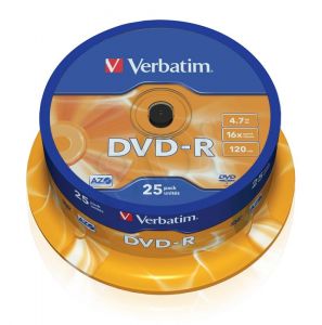 DVD-R Verbatim 4,7GB 16x 25szt. spindle AZO