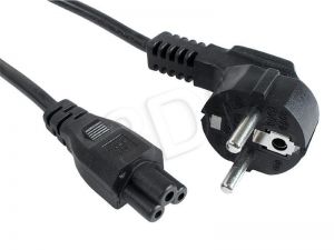 Kabel zasilający Gembird ( CEE 7/7 - C5 (koniczynka) 3m czarny )