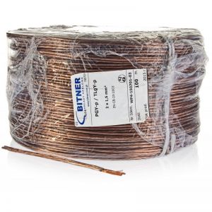 przewód głośnikowy bitner bitsound pgy-p (tlgy) 2x1mm2 rolka 100m. - możliwość montażu - zadzwoń: 34