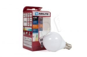 Abilite żarówka LED SMD 2835 (kulista 335lm 4,5W E14 ciepła biel)