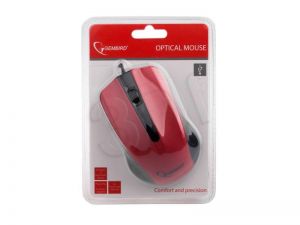 GEMBIRD MYSZ MUS-101-R OPTYCZNA 1200DPI CZARNO-CZERWONA
