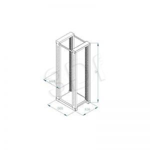 Rama rack Triton (32U podwójna 19\ 800mm jasno-szary (RAL 7035))