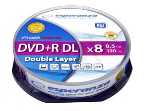DVD+R DL Esperanza 1245 8,5GB 8x 10szt. cake
