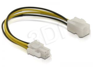 Kabel zasilający Delock ( P4 M-F 0,15m żółty )