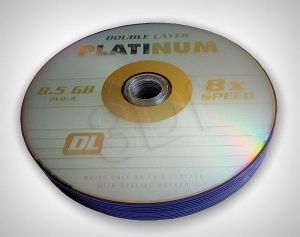 DVD+R Platinum DOUBLE LAYER SHRINK 8,5GB 8x 10szt. spindle