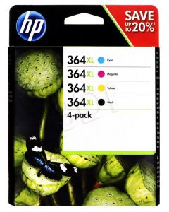 HP Tusz HP364XL=N9J74AE, Zestaw CMYBk, CB323EE+CB324EE+CB325EE+CN684EE, zastąpił SD534EE, zastąpił J