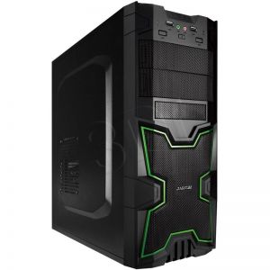 Obudowa Midi Tower Akyga AKY313BG czarny + wstawki zielone USB 2.0