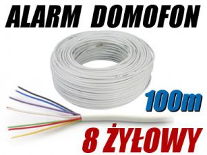 przewód alarmowy, domofonowy ytdy 8x0,5 - 100m - możliwość montażu - zadzwoń: 34 333 57 04 - 37 skle