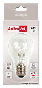 Activejet żarówka halogenowa AJE-H4227B (tradycyjna żarówka 625lm 42W E27 światło dzienne)