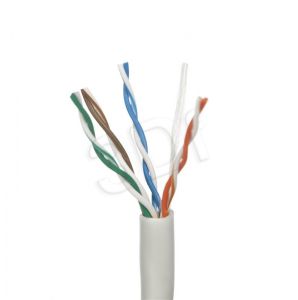 ALANTEC UTP linka 4x2x24AWG kat.5e PVC 100m szara - 100% MIEDŹ -