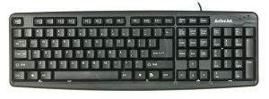 Activejet Klawiatura przewodowa K-1016 USB czarna
