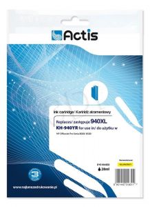 Actis KH-940YR tusz żółty do drukarki HP (zamiennik HP 940XL C4909AE) Standard