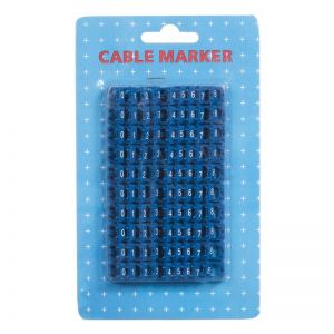 Alantec oznaczniki kabli 0-9 na kable o śr. 4-5.5mm niebies