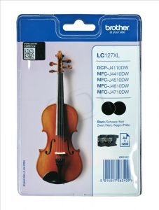 BROTHER Tusz LC127XLBKBP2=LC-127XLBKBP2, Zestaw 2xBk, 2xLC127XLBK