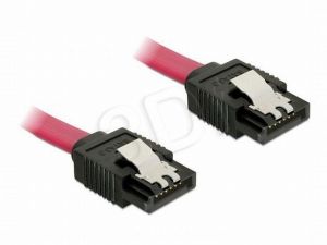 Kabel Delock ( SATA - SATA 0,3m czerwony prosty/prosty )