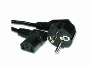 Kabel zasilający Gembird ( C13 kątowy - Schuko 1.8m czarny )