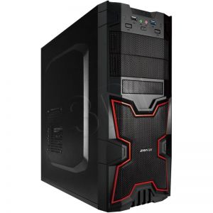 Obudowa Midi Tower Akyga AKY313BR Czarny + wstawki czerwone USB 3.0