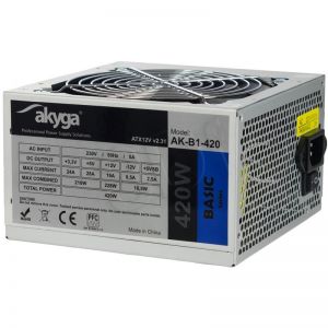 AKYGA ZASILACZ BASIC ATX 420W P4 FAN12CM 3XSATA 2xMOLEX