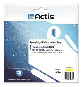 Actis KH-655YR tusz żółty do drukarki HP (zamiennik HP 655 CZ112AE) Standard