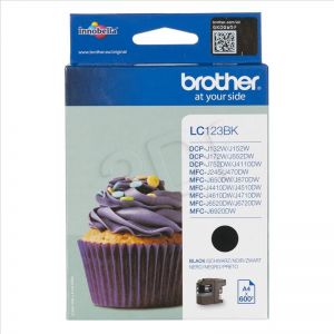 BROTHER Tusz Czarny LC123BK=LC-123BK, 600 str.