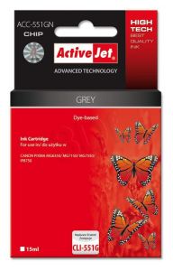 ActiveJet ACC-551GN tusz szary do drukarki Canon (zamiennik Canon CLI-551G) Supreme/ chip