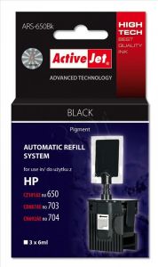 ActiveJet automatyczny system napełniania ARS-650Bk czarny do HP 703/704/650 3x6ml